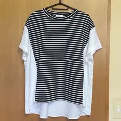 【美品良品】a.v.v ボーダー半袖レディースサイズXLのサムネイル