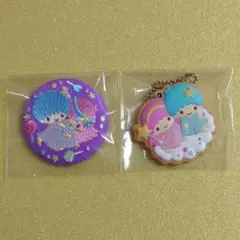 リトルツインスターズ　缶バッジ　キーホルダー
