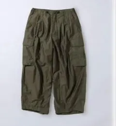 MB ワイドカーゴパンツ　カーキ　コットン100 サイズS