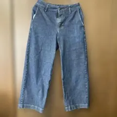 無印良品デニムブルー ワイドパンツ