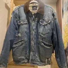 《ZARA》 デニム ボアジャケット 44 XL