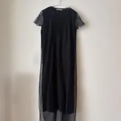 TSUMORI CHISATO メッシュロングワンピース ブラックのサムネイル