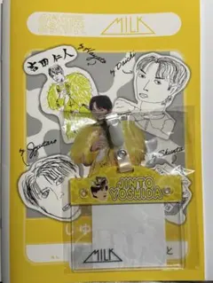 M!LK のぞいてみるく？展 吉田仁人 お名前バッチ 似顔絵色紙 画伯自由