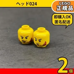 LEGO ミニフィグ用 ヘッド 024 2個セット／新品,正規品,匿名配送,L2