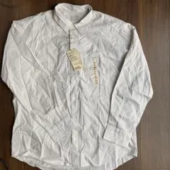 【新品】無印良品メンズ洗いざらしブロード長袖シャツ　XLサンドベージュ綿100%