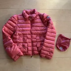 モンクレール ANGELIQUE ライトダウンジャケット ピンク ワッペン
