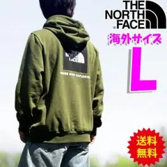 ノースフェイス メンズ パーカー 海外L 日本LL相当 新品 緑 nse