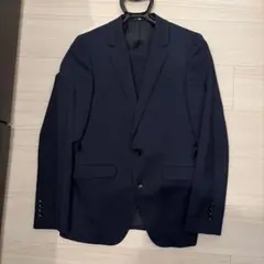 ネイビー ストライプ ビジネススーツ