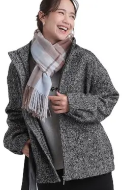 SHOO-LA-RUE 美シルエットのタンドツィードブルゾン