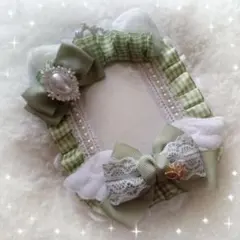 硬質ケース レースデコ♡緑♡チェック♡ねこ耳♡クラウン♡天使♡蝶♡