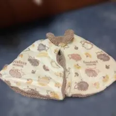 Roomie　ハリネズミ　フリース　ルームウェア　ポンチョ　裏ボア