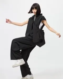 ユニクロ　ウルトラストレッチアクティブワイドパンツ　ブラック　丈短め　M　完売品