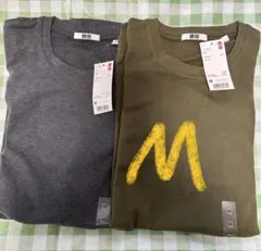 ユニクロ　ソフトタッチクルーネックT Mサイズ 2色セット