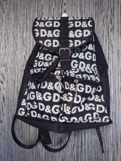 D&G ドルチェ＆ガッバーナ ナイロン リュック バックパック Y2Kロゴ 黒 D&G ドルチェ＆ガッバーナ ナイロン リュック バックパック Y2Kロゴ 黒