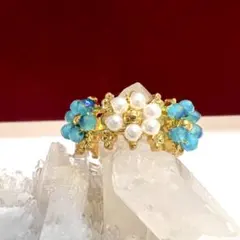 ヴィンテージデザインアクセサリーリング指輪フラワー花遺品整理生前整理レトロ