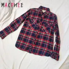 MACPHEE マカフィー チェックシャツ 長袖 赤系 新品タグ付き M - メルカリ
