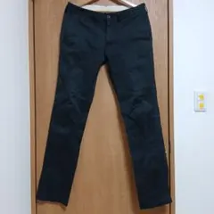 BACK NUMBER / 黒 スリムフィット チノパンのサムネイル