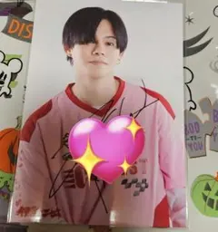 超特急　カイ　サイン入り　生写真　スポーツマンヒップ