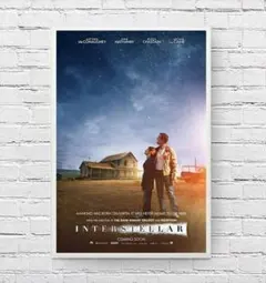 フレーム付-白- 映画ポスター インターステラー A3サイズ US版 mi4