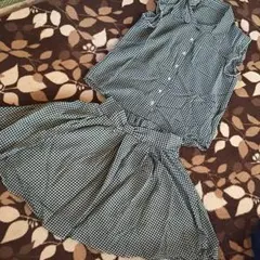 新品未使用！！ギンガムチェックのセットアップ