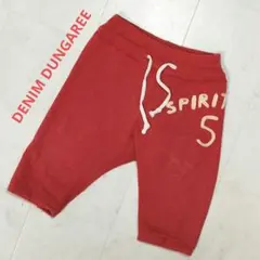 DENIM DUNGAREE　パンツ　80　赤色　タグ記名あり