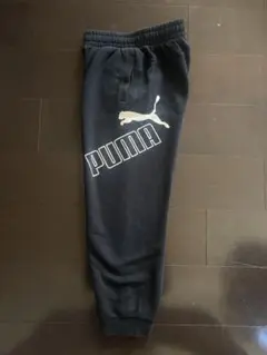 PUMA ブラック ロゴ入り スウェットパンツ　150cm