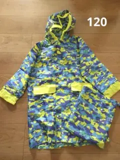 美品　サイズ120　★ブランシェス　レインコート　ランドセルOK　海の生き物のサムネイル