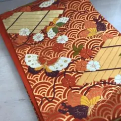 レトロな色合い✨番傘柄の正絹全通袋名古屋帯 京袋帯 未着用 レア品 
