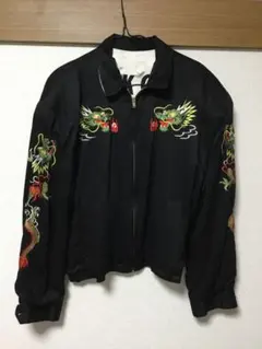 Pink Dragon スカジャン 黒 クリームソーダ CREAM SODA PINK DRAGON ピンクドラゴン ROCK A BEAT