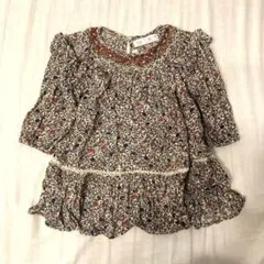 ZARA KIDS プリント&刺繍ワンピース　104cm