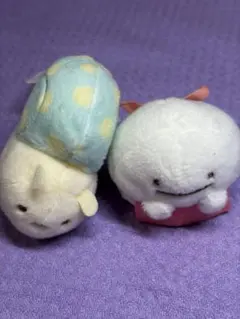 すみっこぐらしてのりぬいぐるみにせつむりとおばけのセット美品