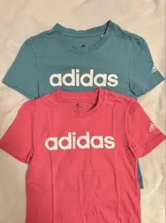 adidas Tシャツ 2枚セット ターコイズ&ピンク　S