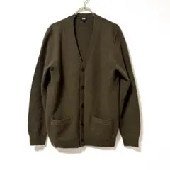 ✨毛100%✨ UNIQLO【L】カーディガン Vネック ゆったり ポケット