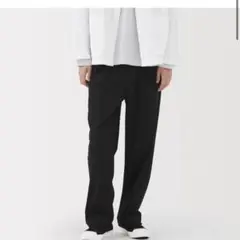 無印良品 乾きやすいイージータックワイドパンツ ブラック S