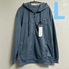 パーカー メンズ Lサイズ ジップアップ 長袖 無地 春 おしゃれ ブルー