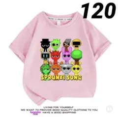 キッズTシャツ キャラクター スプランキー Sprunki ピンク　120