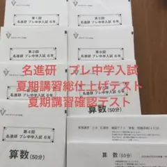 2024年度 名進研 プレ中 夏期講習総仕上げテスト 2026年最新】名進研 プレ中学入試の人気アイテム - メルカリ