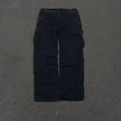 90s Ralph Lauren ブラックカーゴパンツ　ブラック フェード