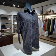 ユニクロ　コーデュロイ 長袖シャツ XL ダークグレー