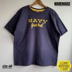 完売 WAREHOUSE ウエアハウス US NAVY リバーシブル Tシャツのサムネイル
