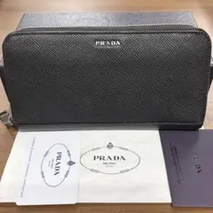 新品同様‼️ プラダ　PRADA 財布　長財布　サフィアーノ　ラウンドファスナー