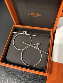 HERMES シルバー　ピアス　ループMMのサムネイル