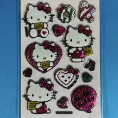 中国ライセンス正規品❤️サンリオぷっくりシール❤️スパンコールキティちゃん平成レトロ