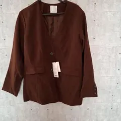 PAGEBOY ブラウンノーカラー ジャケットのサムネイル