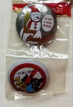 平成レトロ　缶バッジ 2個セットのサムネイル