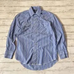 春*様 ラングラー ウエスタンシャツ ブルー チェック XL 送料無料　メンズ