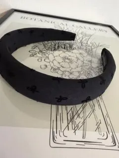 リボンカチューシャ｜ブラック｜キッズヘアアクセ