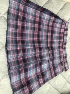 チェックスカートとリボンセット