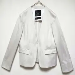 ノーカラージャケット アイボリー 白 11号