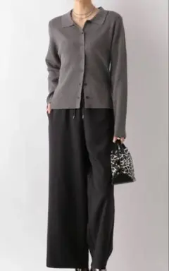 グローバルワーク　グレー　襟付きニット